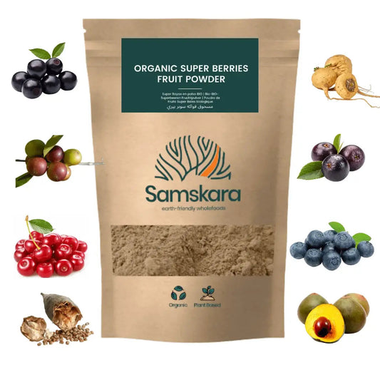 Superfrutos Rojos En Polvo Bio - 150g | Fruta Deshidratada Ecológica, Snack Vegano Natural Sin Azúcares Añadidos_0