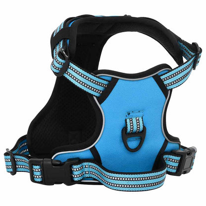 Arnés Para Perros Con Bandas Reflectantes Ajustables Azul L_2