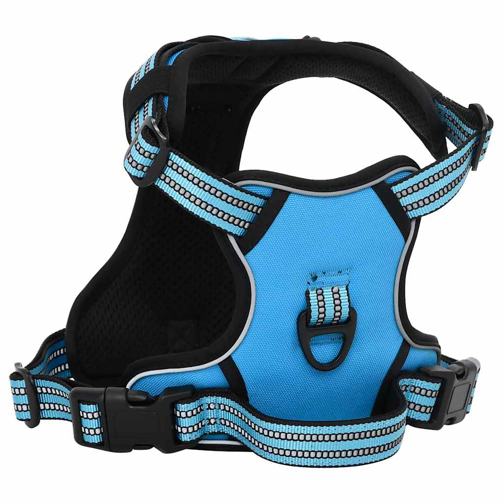 Arnés Para Perros Con Bandas Reflectantes Ajustables Azul Xl_2