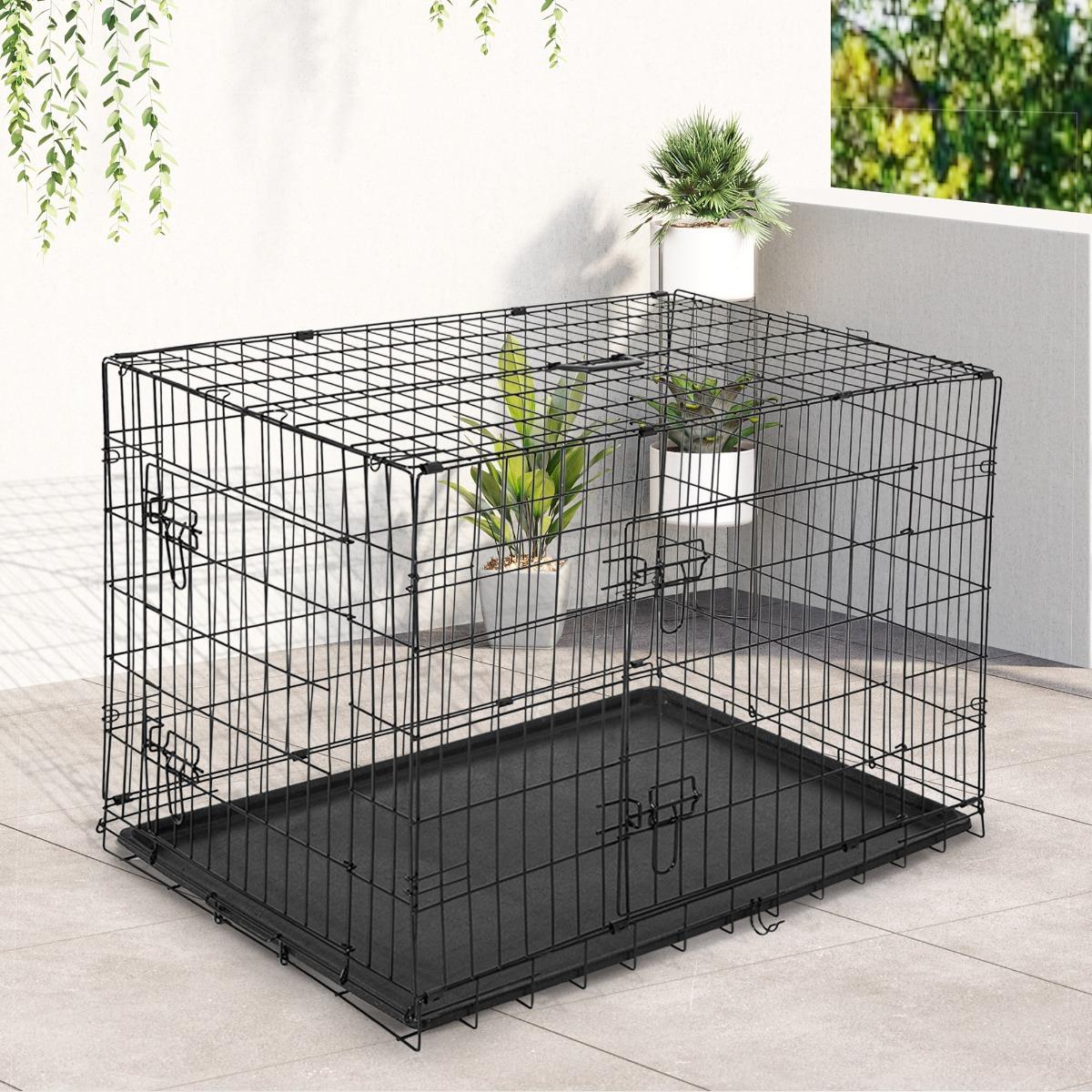 Jaula para perro 122x77x82cm - Negro PawHut