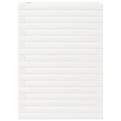 Jardinera Madera Maciza De Pino Blanco 50x50x68,5 Cm_5