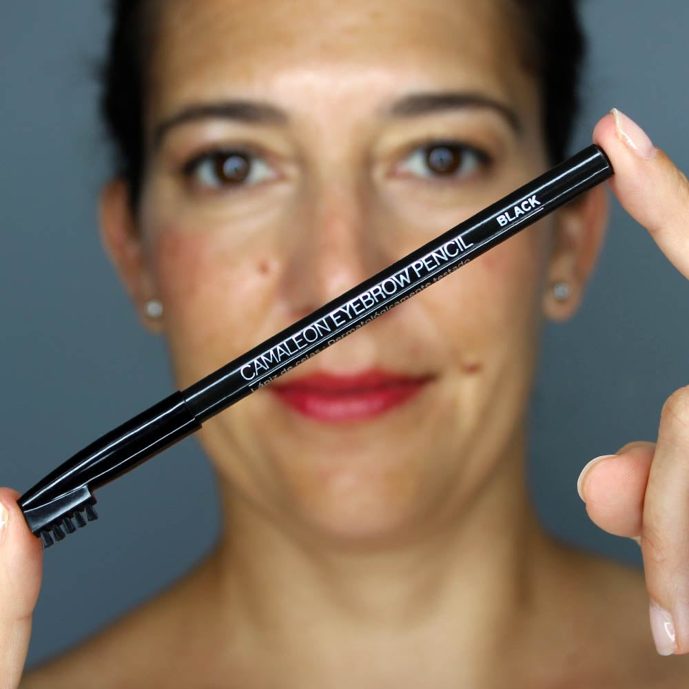Lápiz De Cejas Negro Camaleon Cosmetics_2