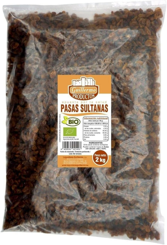 Pasas Sultanas Bio - 2 Kg, Bolsa_0