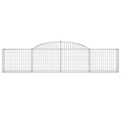 Cestas De Gaviones 5 Uds Forma De Arco Hierro 300x30x60/80 Cm_3