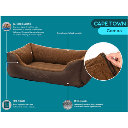 Cama Para Perro Rogz Cape Town 90x59x29cm Gris Oscuro Talla L (21-40kg)_1