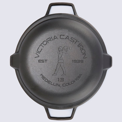 Victoria Paellera Sartén Hierro Fundido Curado Signature Classic Inducción 33cm_3