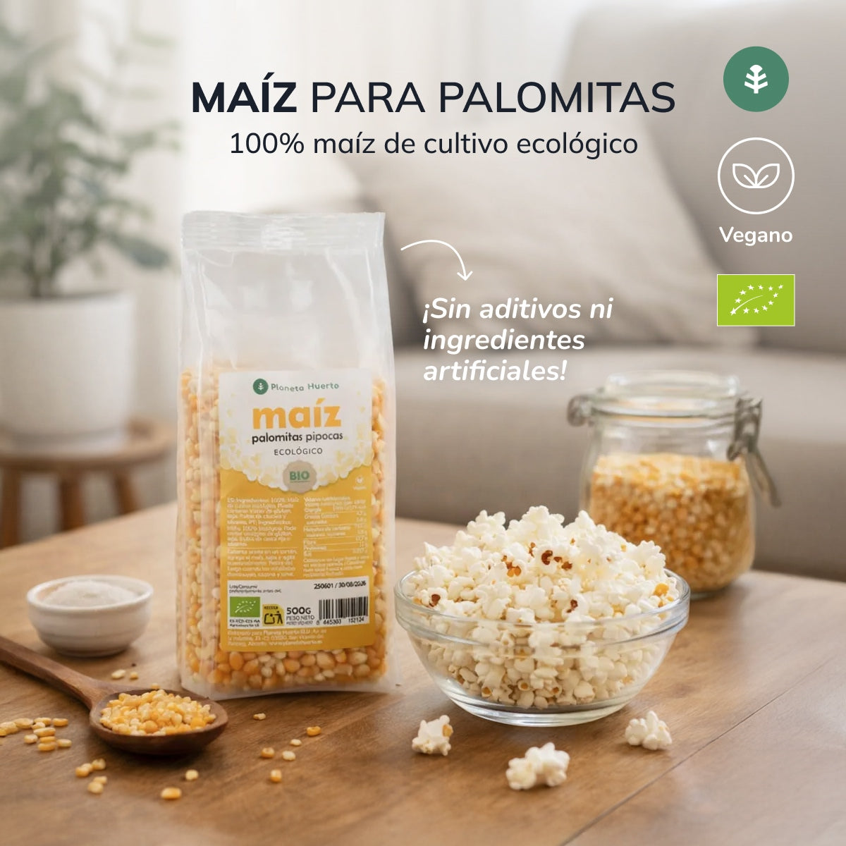 Maíz para palomitas ECO Planeta Huerto 500 g
