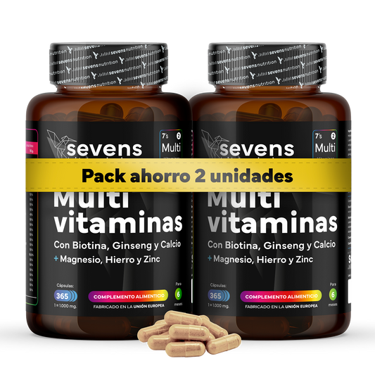 Pack 2x Multivitaminas Sevens Nutrition. Energía, Inmunidad Y Bienestar._0