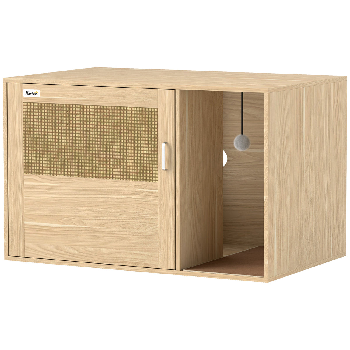 Mueble Arenero Pawhut Aglomerado De Madera Roble 80x50x50 Cm D31-105v00ak_0