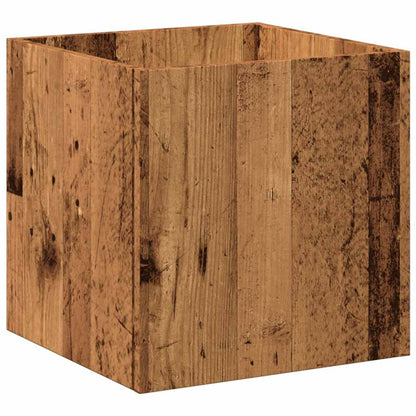 Jardinera De Madera Contrachapada Madera Vieja 40x40x40 Cm_5