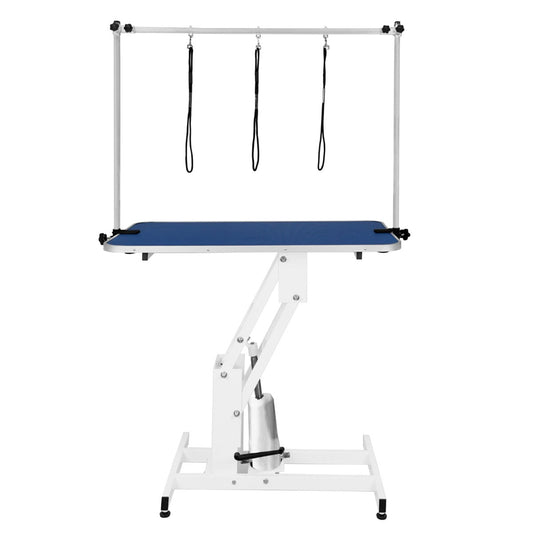 Mesa De Aseo Hidráulica Blanca - Superficie Azul_0