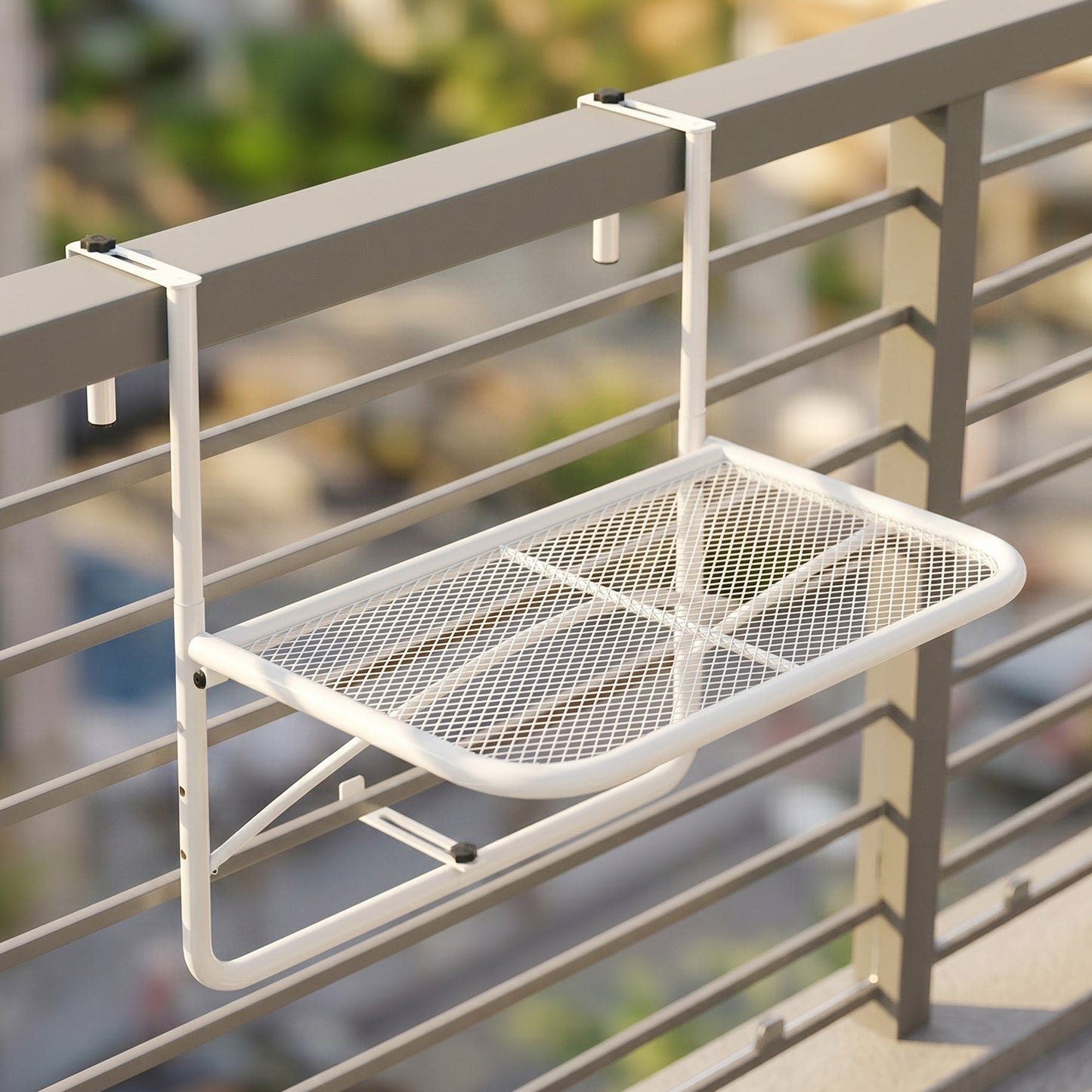 Outsunny Mesa Colgante Balcón Altura Ajustable En 3 Posiciones Carga 30kg_1