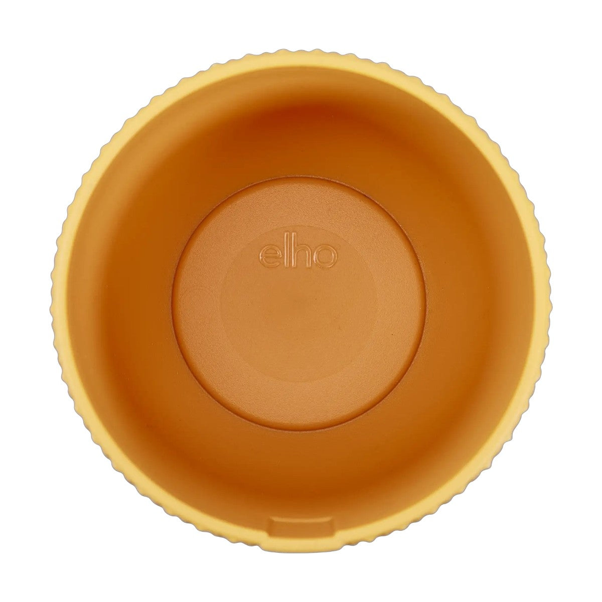 Maceta Amarillo Mostaza Jazz Round Mini Elho 7cm 100% reciclado
