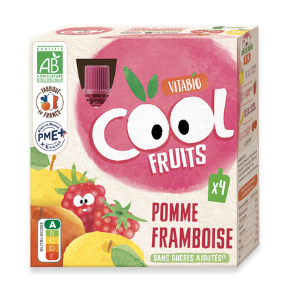 Pouch Manzana, Fresa y Arándanos Vitabio 4X 90 g