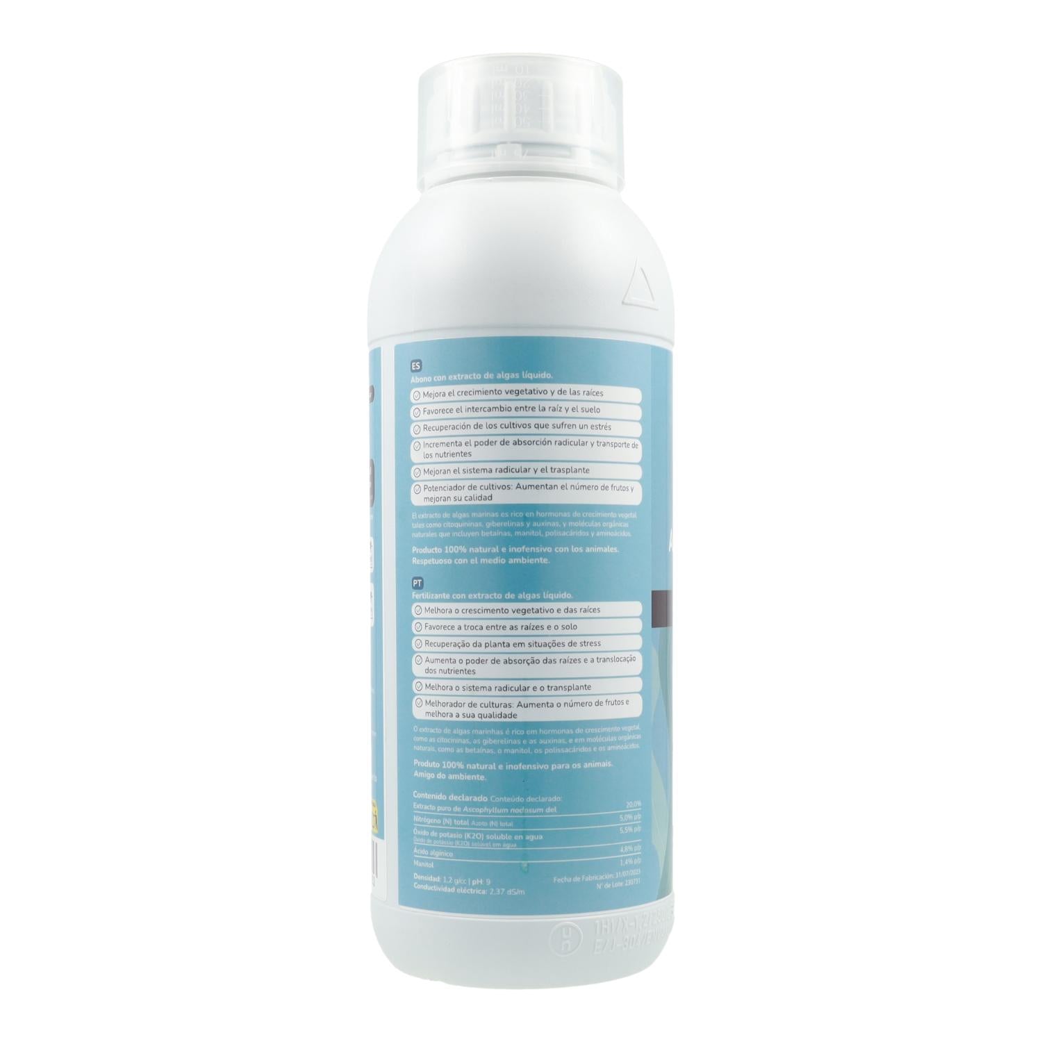 Fertilizante Líquido de Algas Marinas Concentrado Planeta Huerto 1 l