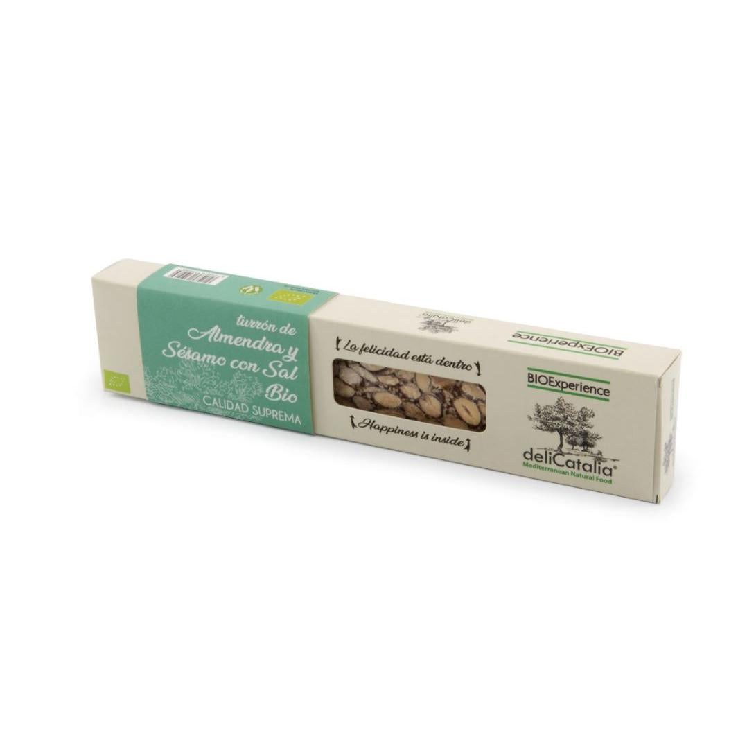 Turrón de Almendra y Sésamo con Sal Ecológico deliCatalia Bioexperience 165 gr