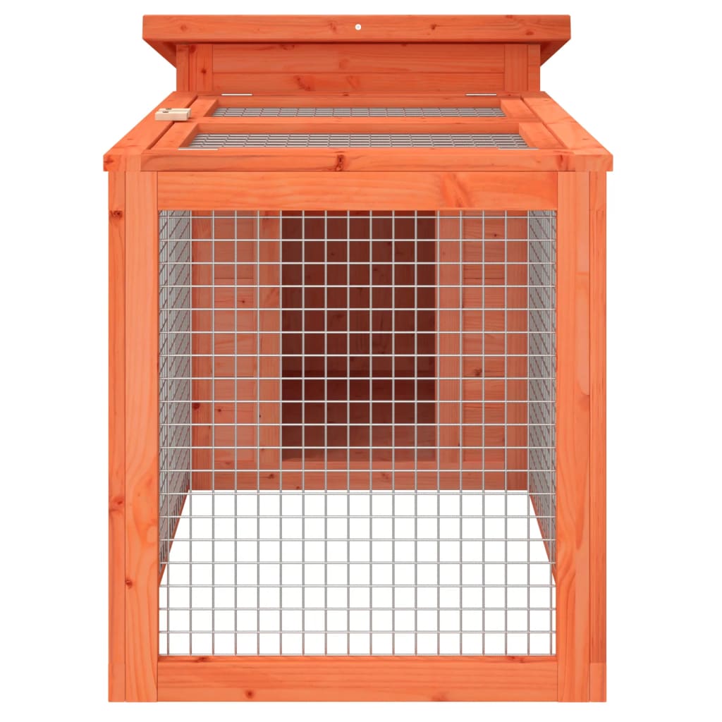 Conejera De Madera Maciza De Pino Marrón 100,5x54x55 Cm_4
