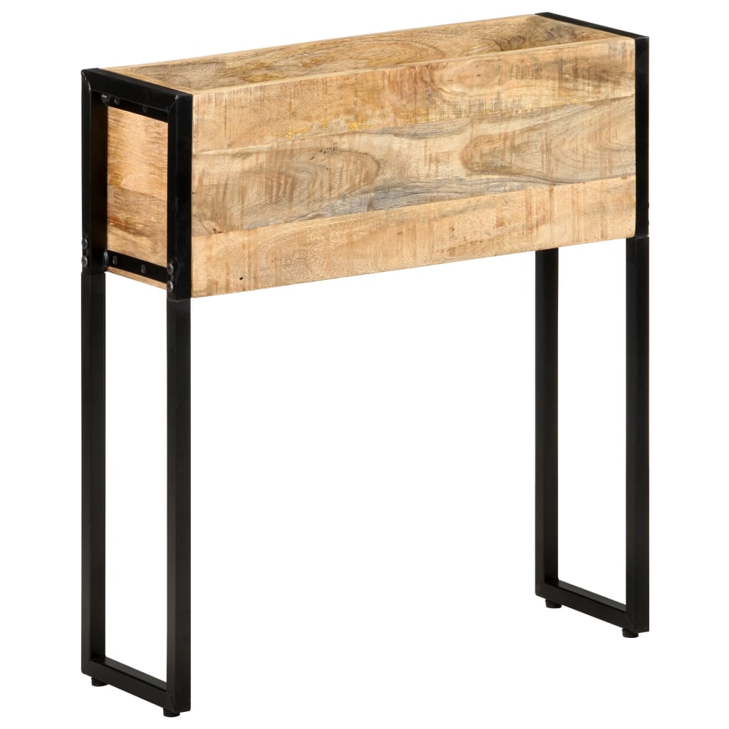 Jardinera De Madera De Mango Rugosa 60x20x68 Cm_1