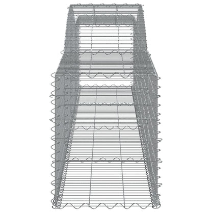 Cestas De Gaviones 15 Uds Forma De Arco Hierro 400x50x60/80 Cm_4