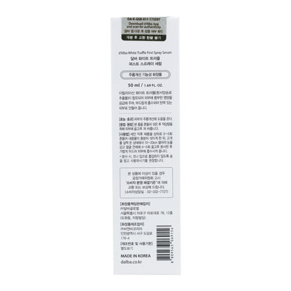 Sérum en spray White Truffle First Spray Serum d'Alba 50 ml