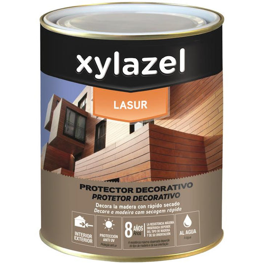 Lasur al agua SATINADO 750ml Xylazel Castaño