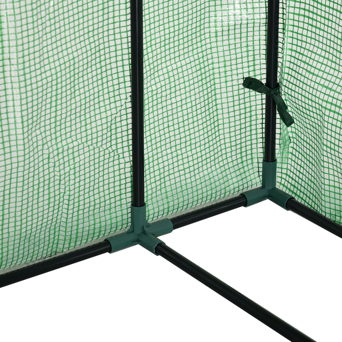 Outsunny Invernadero De Jardín 141x72x191 Cm Vivero Casero Con 4 Estantes Verde_4