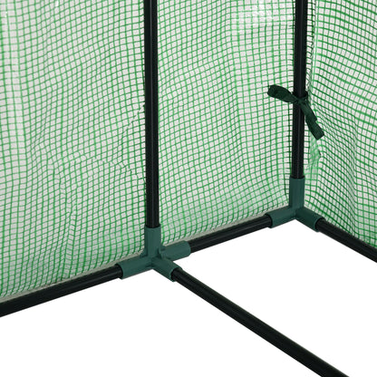 Outsunny Invernadero De Jardín 141x72x191 Cm Vivero Casero Con 4 Estantes Verde_4