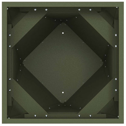 Jardinera Verde Oliva 30 X 30 X 75 Cm Acero_5