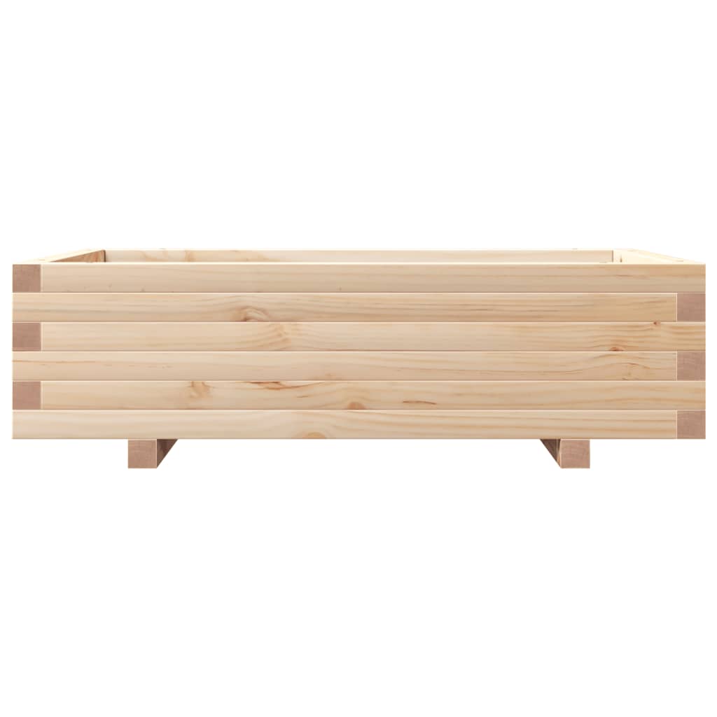 Jardinera De Madera Maciza De Pino 90x60x26,5 Cm_4