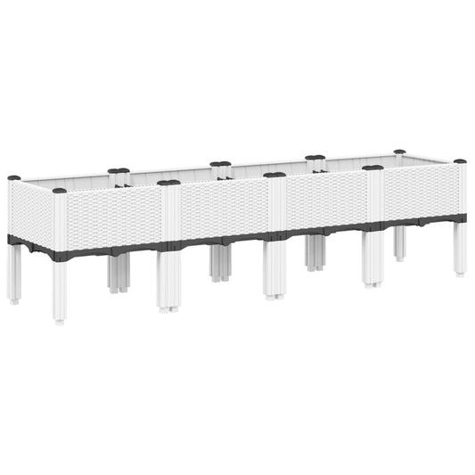Jardinera Con Patas Pp Blanco 160x40x42 Cm_0
