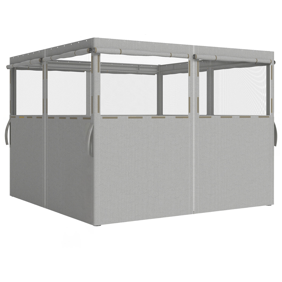 Outsunny 4 Paredes Laterales Para Cenador 3x3 M Protección Uv 30+ Gris Claro_0