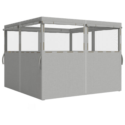 Outsunny 4 Paredes Laterales Para Cenador 3x3 M Protección Uv 30+ Gris Claro_0