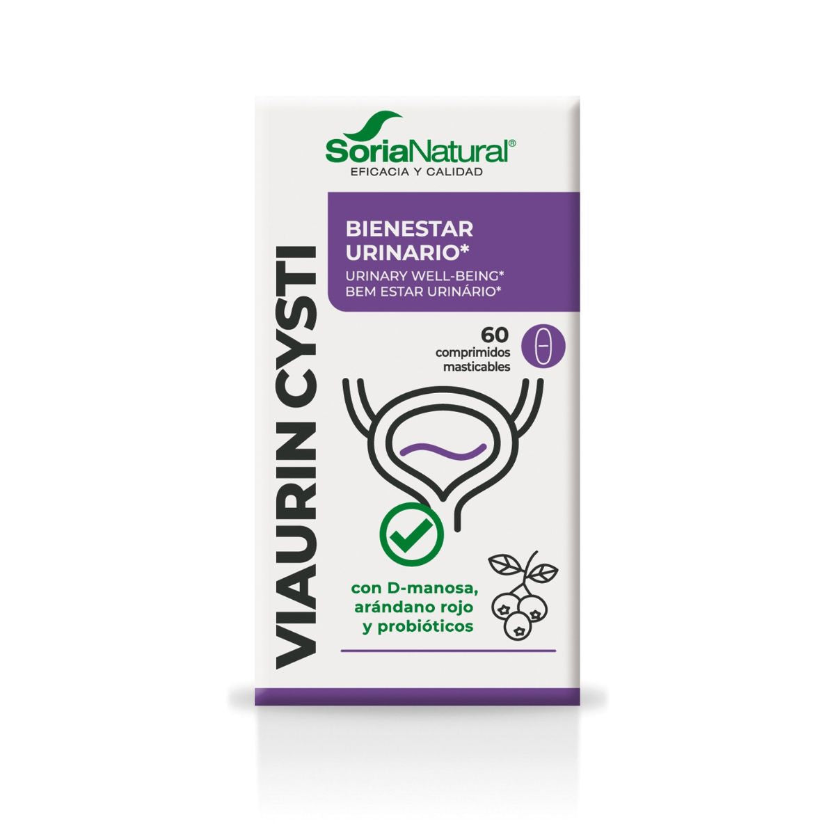 Viaurin Cysti Bienestar Urinario, Soria Natural, 60 comprimidos