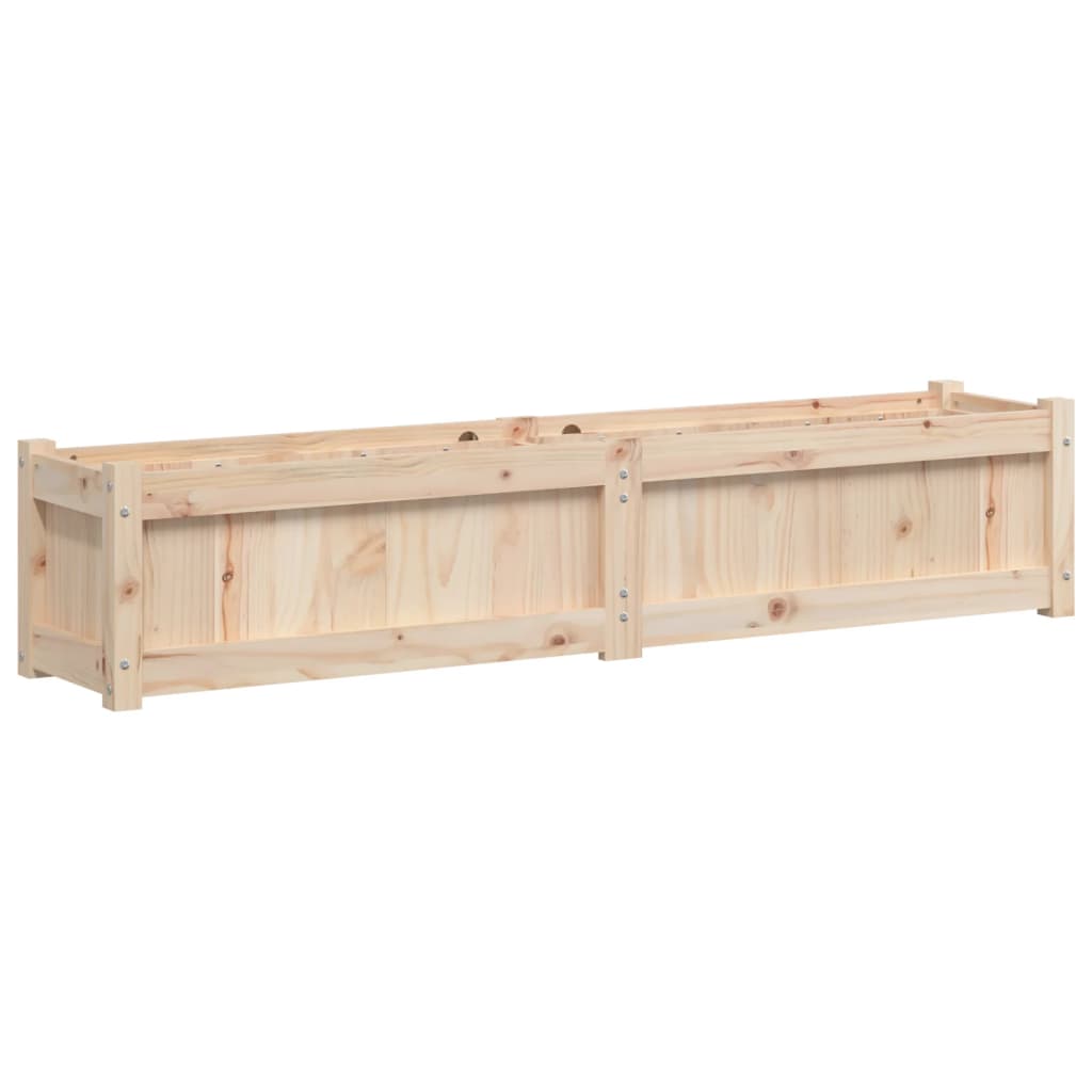 Jardinera De Madera Maciza De Pino 150x31x31 Cm_0