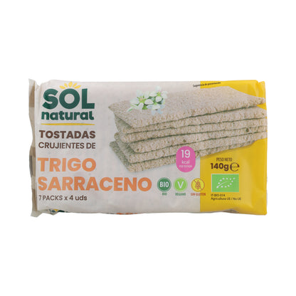 Tostada de trigo sarraceno sin gluten Sol Natural 140g BIO