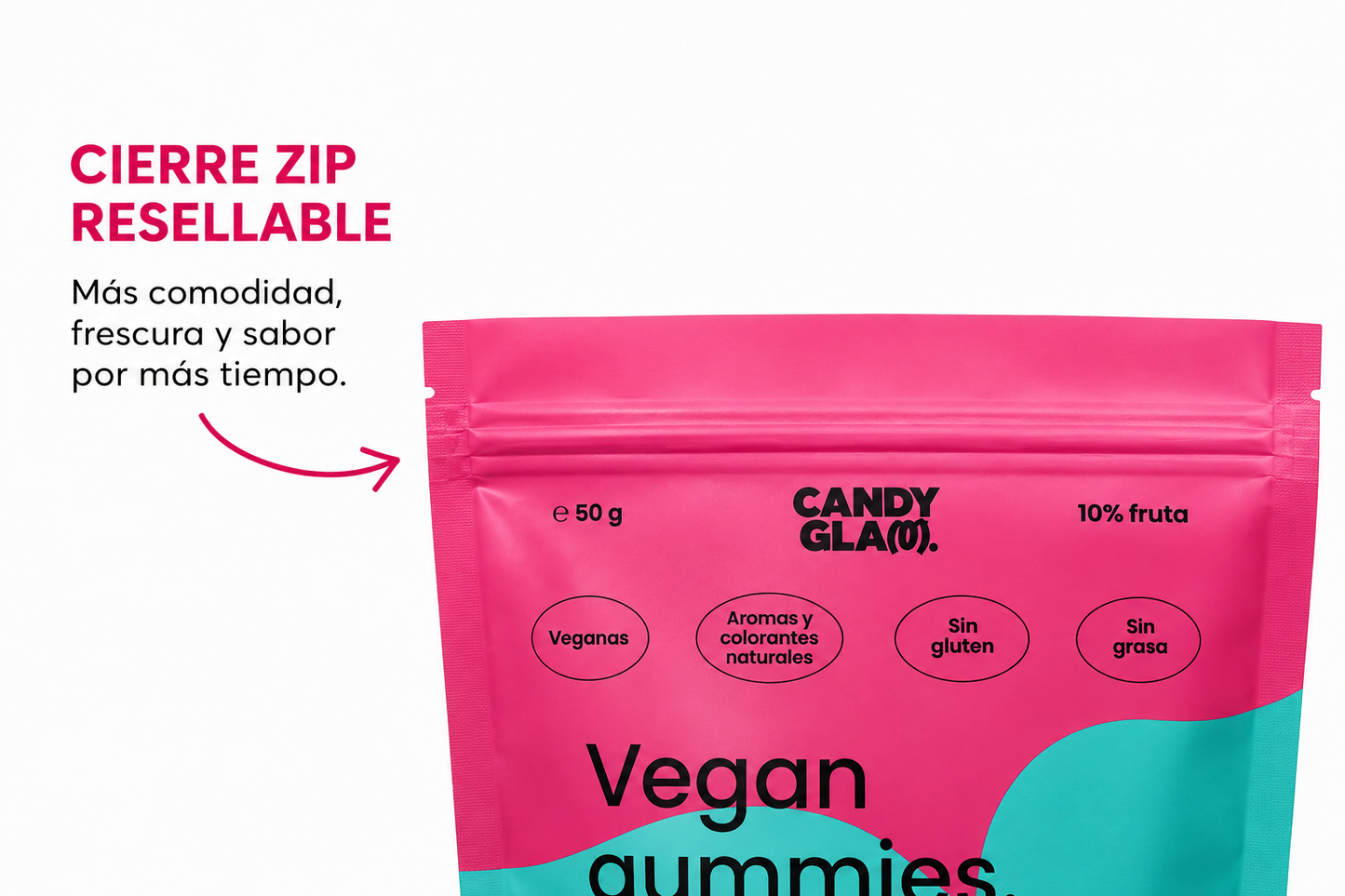 Gummies Veganas Sabor Cereza Pack 5 Bolsas - Snack Dulce Natural Sin Gluten_2