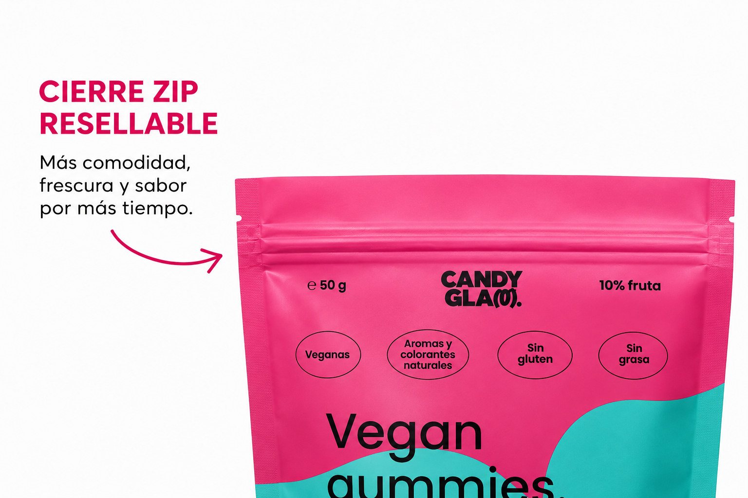 Gummies Veganas Sabor Cereza Pack 5 Bolsas - Snack Dulce Natural Sin Gluten_2