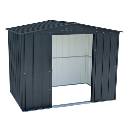 Duramax - Caseta Jardín - Top Titan 8x6 - Metal - Color Gris Antracita_1