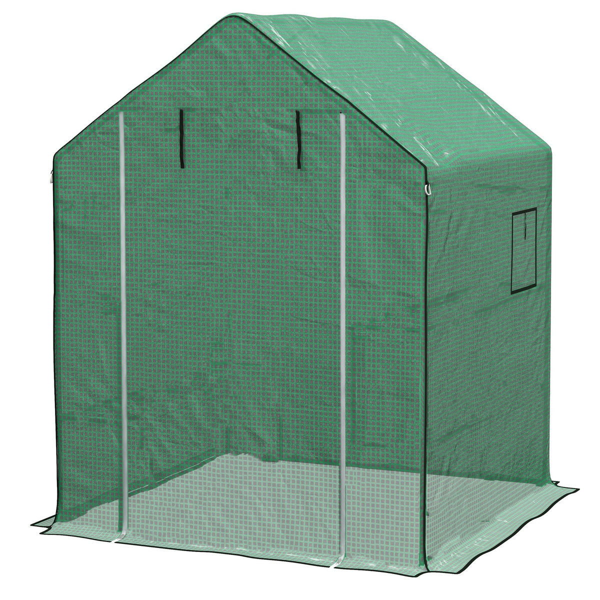 Cubierta De Invernadero Outsunny Pe Verde 140x143x190 Cm_0