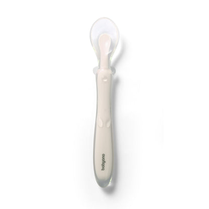 Cuchara De Silicona Flexible Para Bebés Beige_2