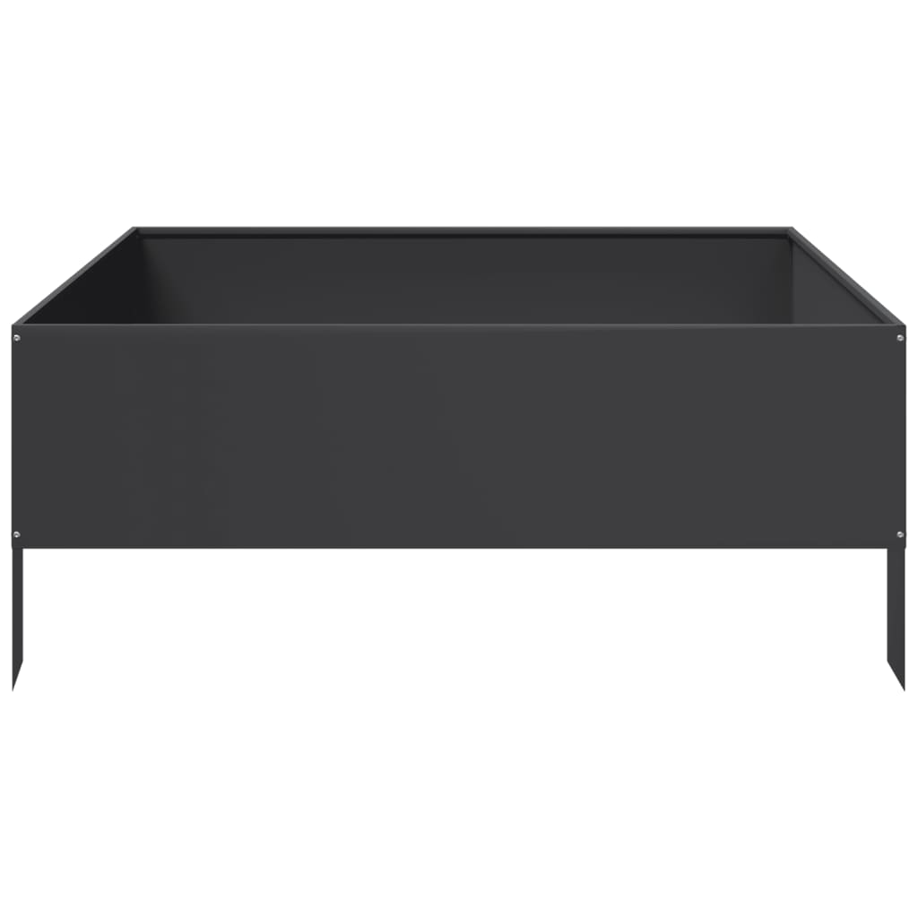 Arriate De Acero Negro 100x100x41 Cm_3