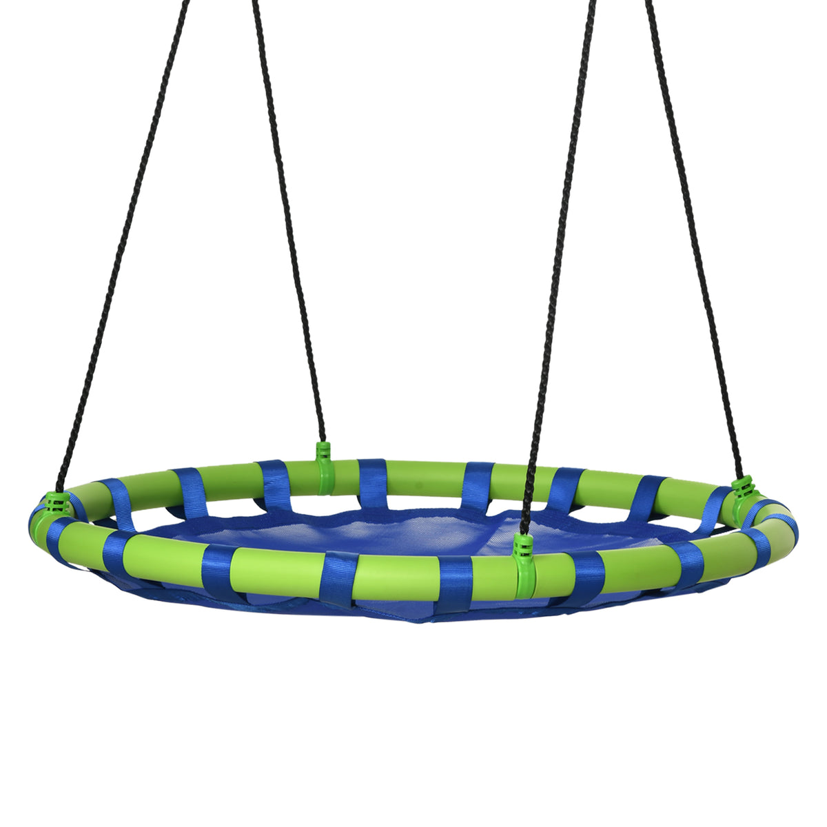 Outsunny Columpio Infantil Nido Con Altura Ajustable Carga 150kg Ø100x120-180 Cm_0