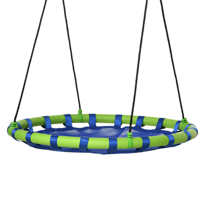 Outsunny Columpio Infantil Nido Con Altura Ajustable Carga 150kg Ø100x120-180 Cm_0