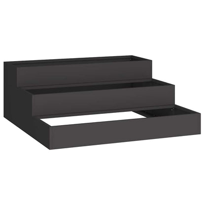 Macetero De Jardín Negro 90 X 90 X 35 Cm Acero Laminado En Frío_0