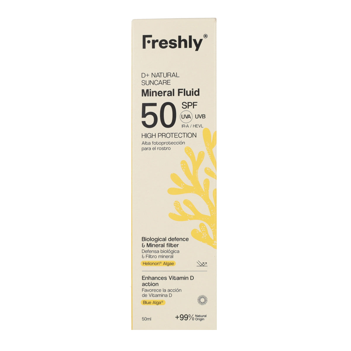 D+ Natural Suncare Mineral Fluid SPF50 50 ml