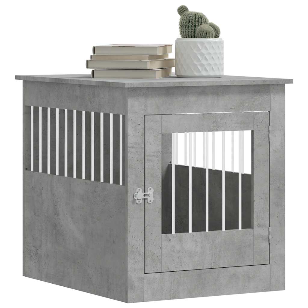Jaula Para Perros Madera Ingeniería Gris Hormigón 64,5x80x71 Cm_3