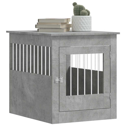 Jaula Para Perros Madera Ingeniería Gris Hormigón 64,5x80x71 Cm_3