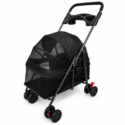 Carrito Plegable Mascotas 97x69x49cm Nyana Pets | 4 Ruedas Freno | Carro Para Perro O Gato | Transportin Para 18kg_0