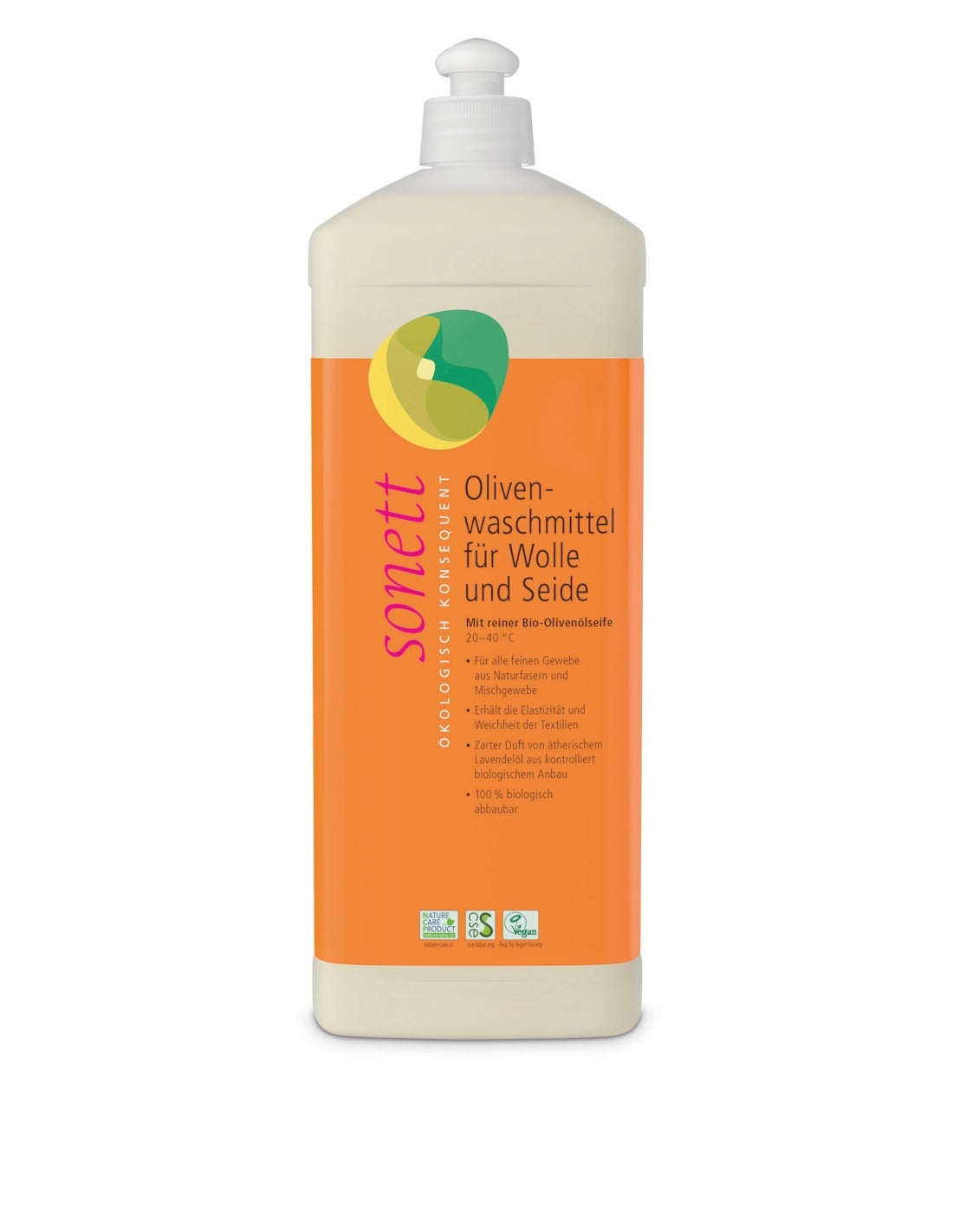 Detergente de oliva Sensitive para lana y seda Sonett 1 Litro