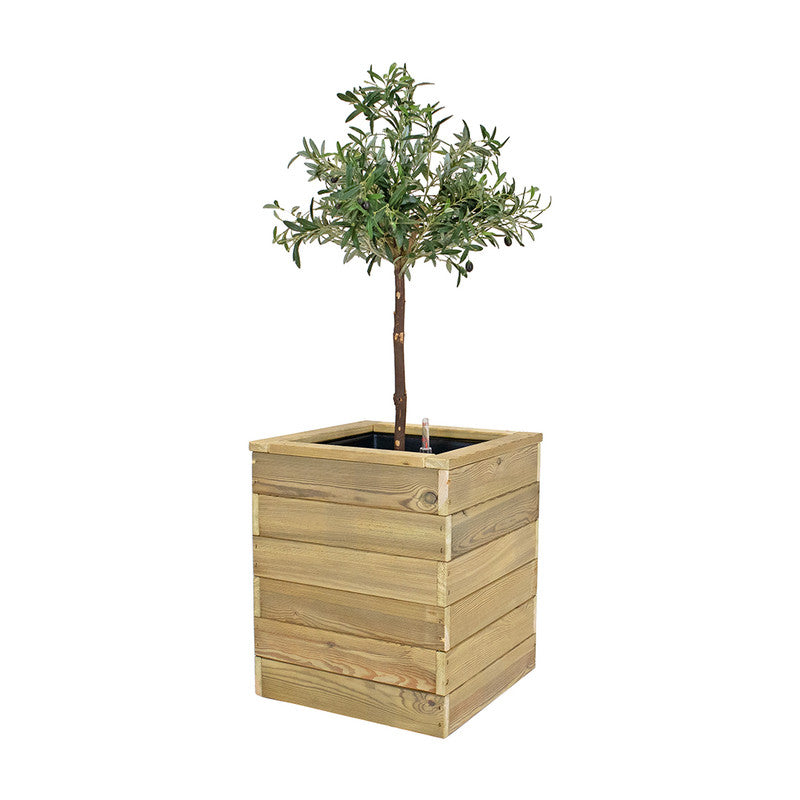 Jardinera Con Autorriego De Madera Nidum Basic Interior Y Exterior Hortalia 50x50x60 Cm_0